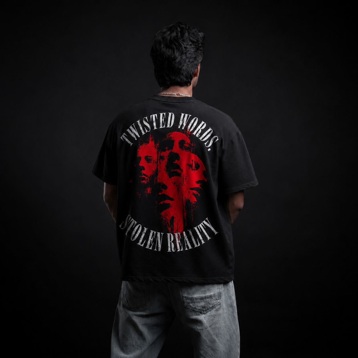 Twisted Words Oversized Graphic T-Shirt