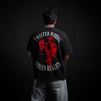 Twisted Words Oversized Graphic T-Shirt