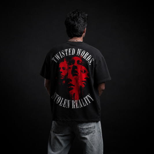 Twisted Words Oversized Graphic T-Shirt
