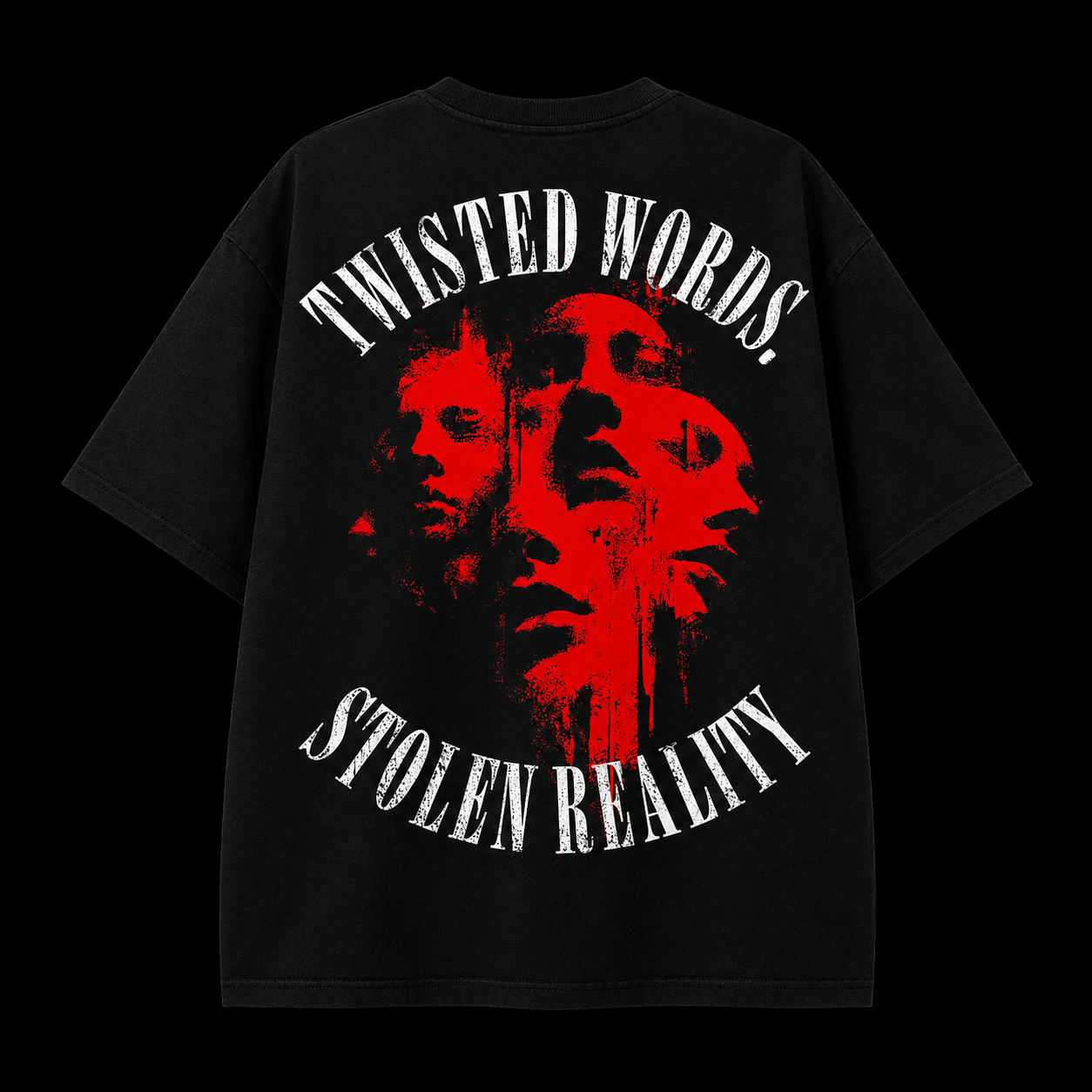 Twisted Words Oversized Graphic T-Shirt