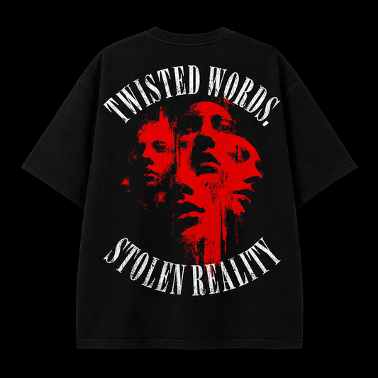 Twisted Words Oversized Graphic T-Shirt