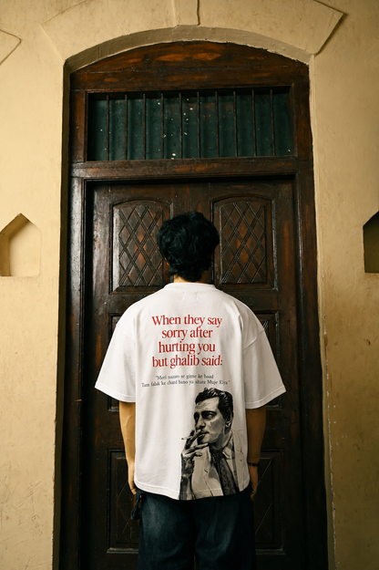 Ghalib Quote Oversized Graphic T-Shirt