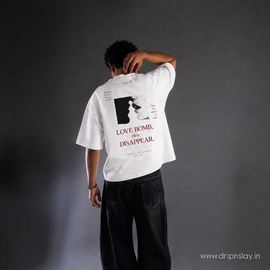 Love Bomb Then Disappear Oversized Graphic T-Shirt