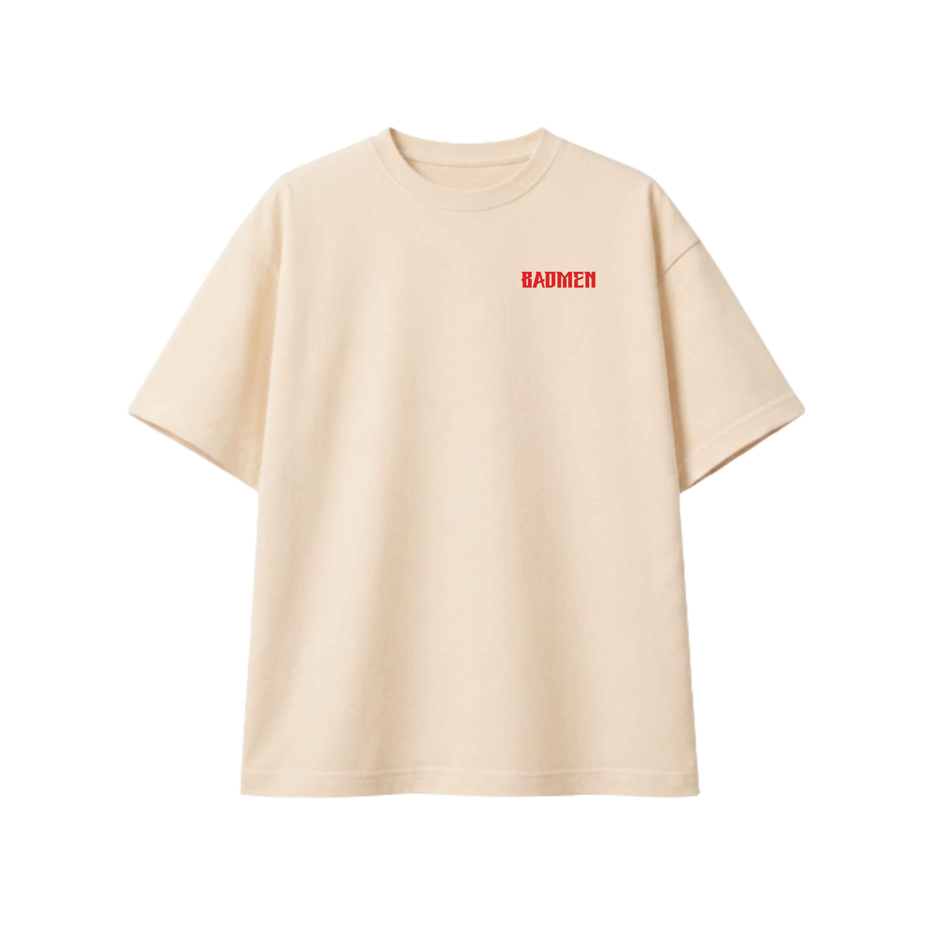 Bad Influence Oversized T-Shirt – Beige Streetwear Graphic T-Shirt | Drip N Slay