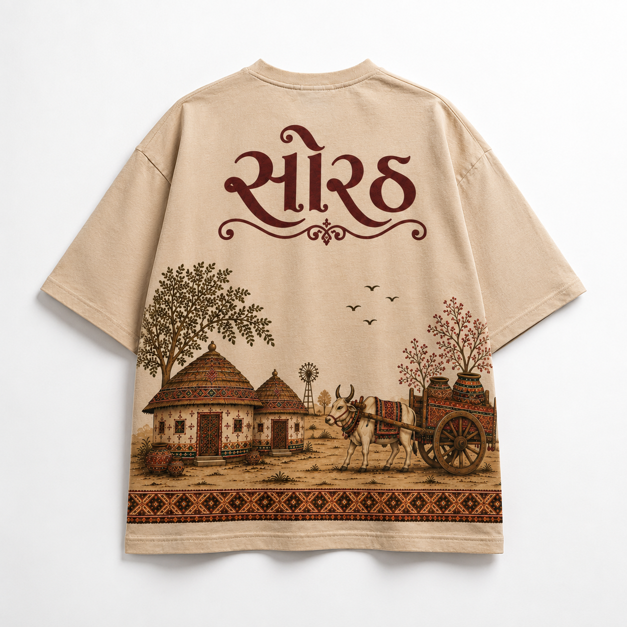 Sorath Oversized T-Shirt | Saurashtra Heritage Premium Cotton Graphic Tee