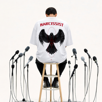 Narcissist Raven Oversized T-Shirt | Streetwear Graphic Tee for Men