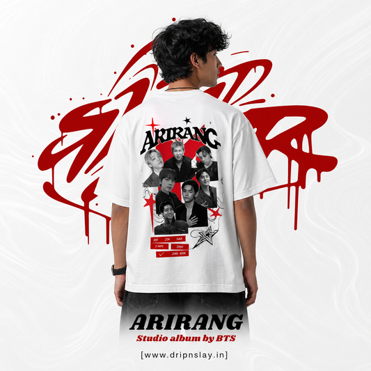 ARIRANG BTS Inspired Oversized Back Print T-Shirt