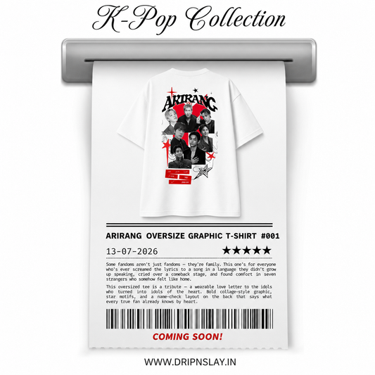 ARIRANG BTS Inspired Oversized Back Print T-Shirt