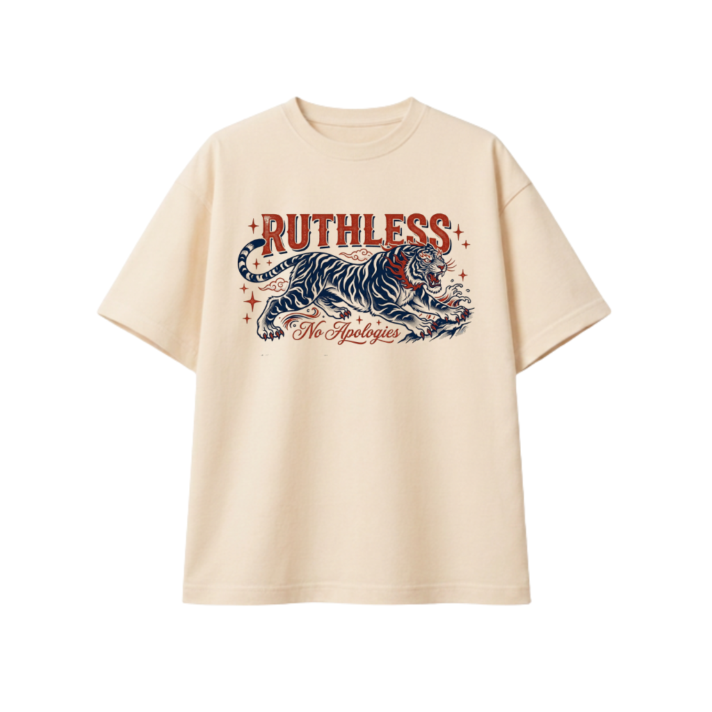 Ruthless Tiger Oversized Streetwear T-Shirt
