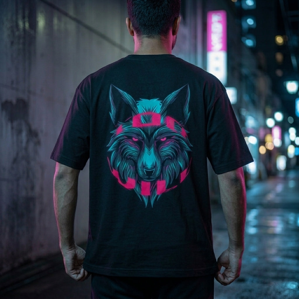 Wolf Graphic Oversized T-Shirt | Dark Power Collection