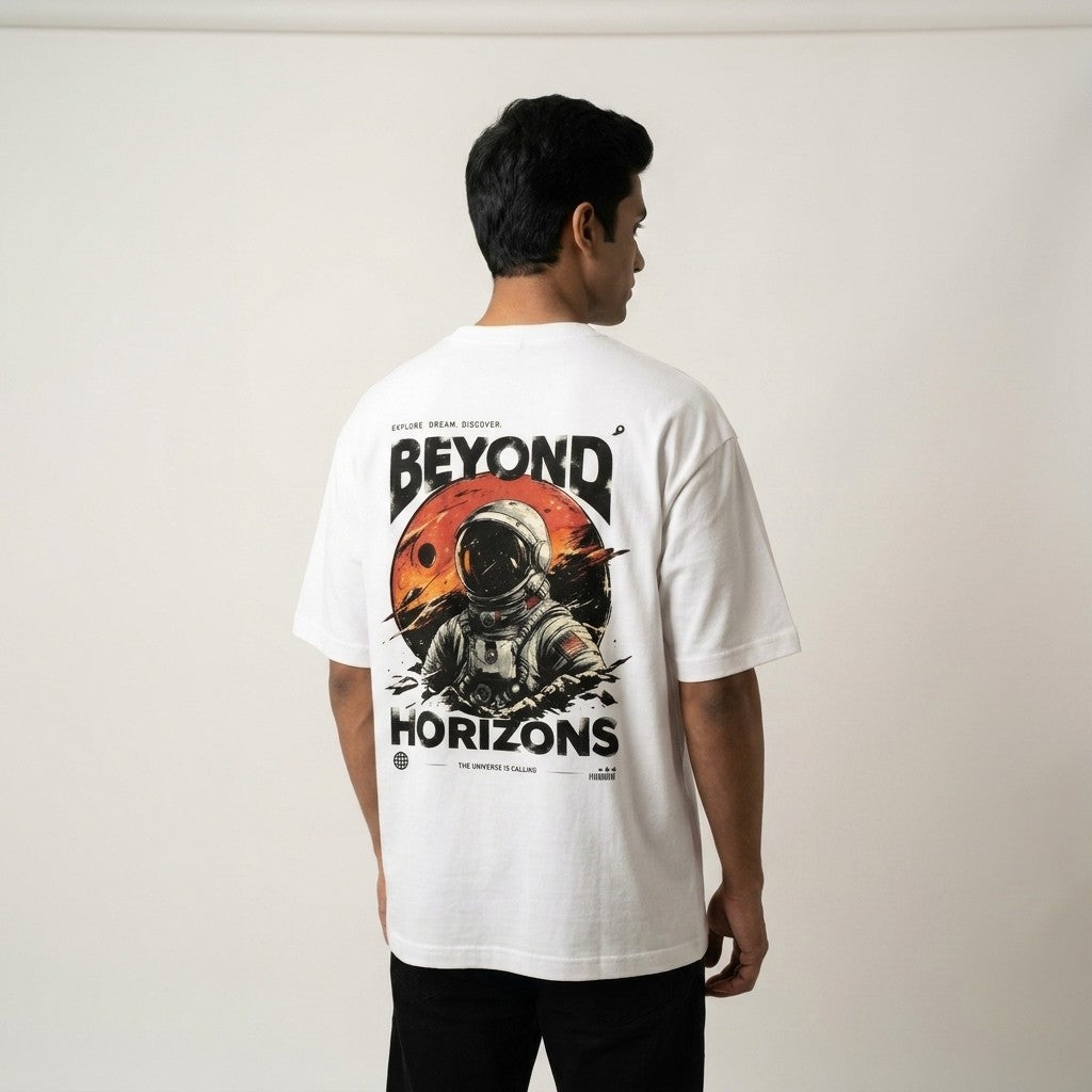 Beyond Horizons Oversized T-shirt – White