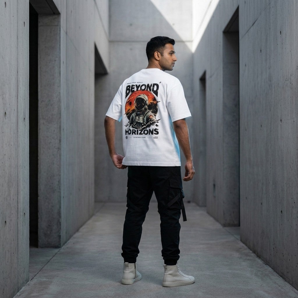 Beyond Horizons Oversized T-shirt – White