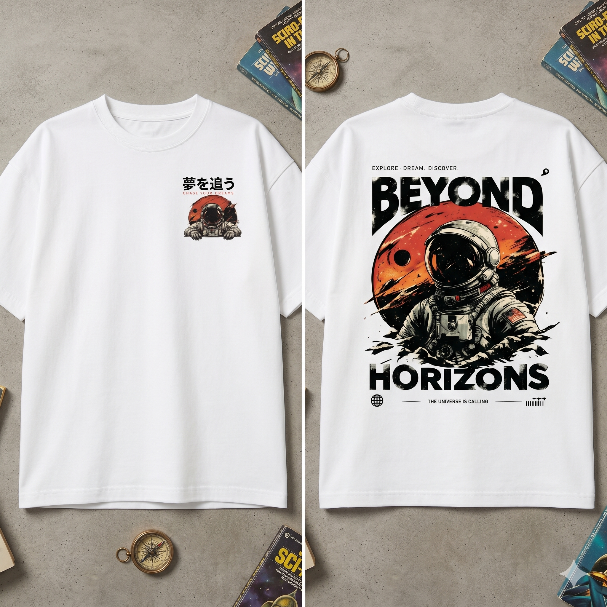 Beyond Horizons Oversized T-shirt – White