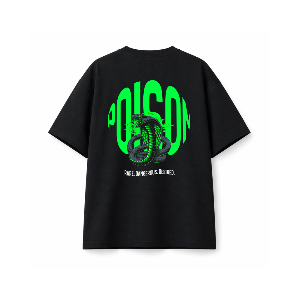 Poison – Cobra Graphic Oversized T-Shirt | Dark Power Collection