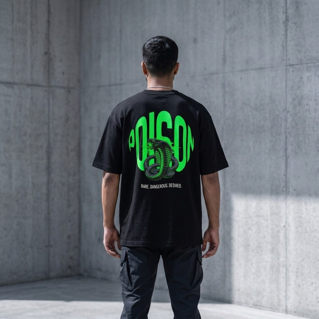Poison – Cobra Graphic Oversized T-Shirt | Dark Power Collection