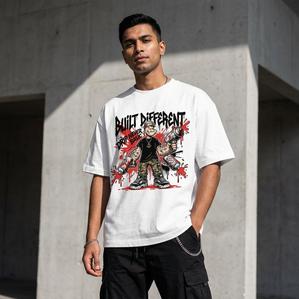 Built Different Oversized Graphic T-Shirt