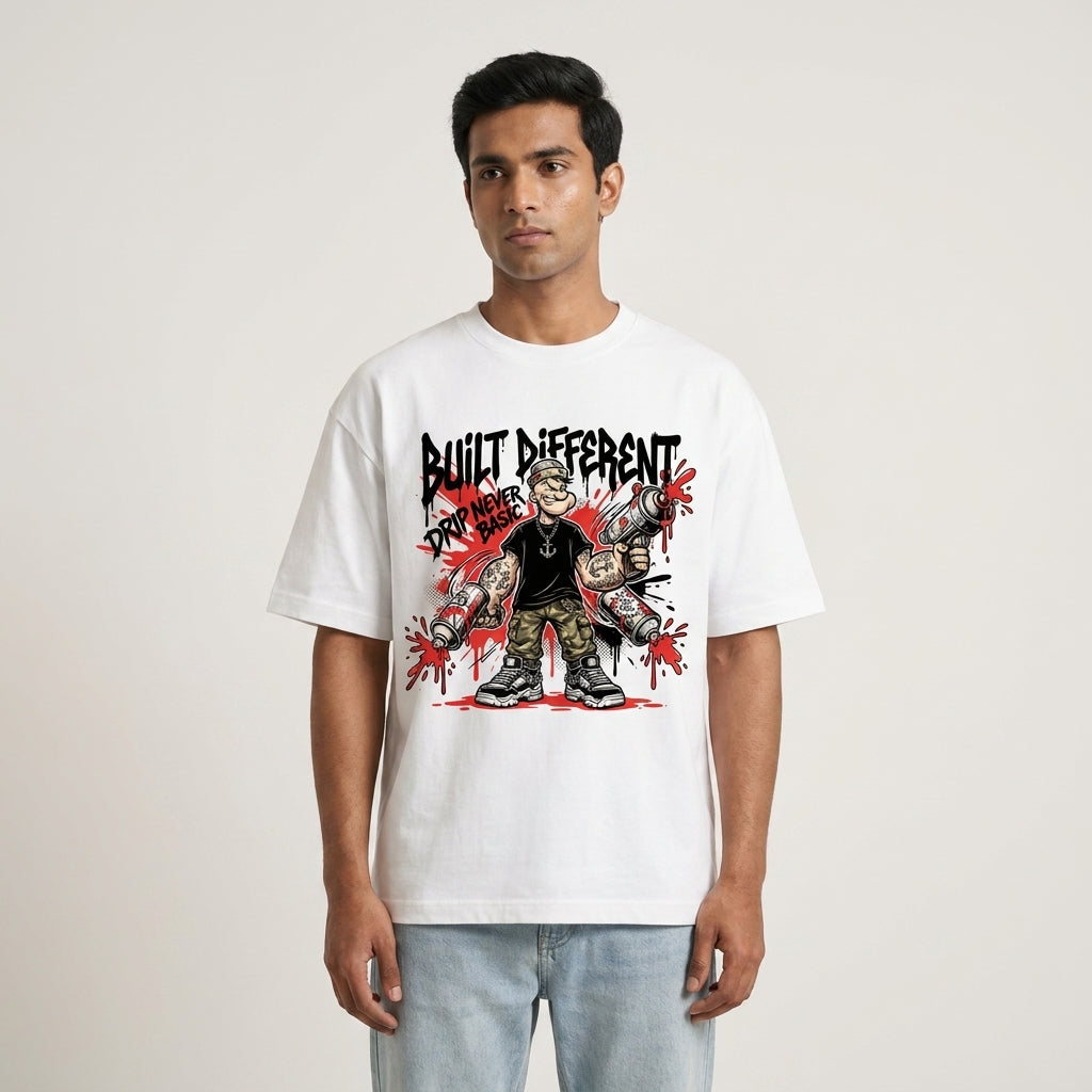Built Different Oversized Graphic T-Shirt