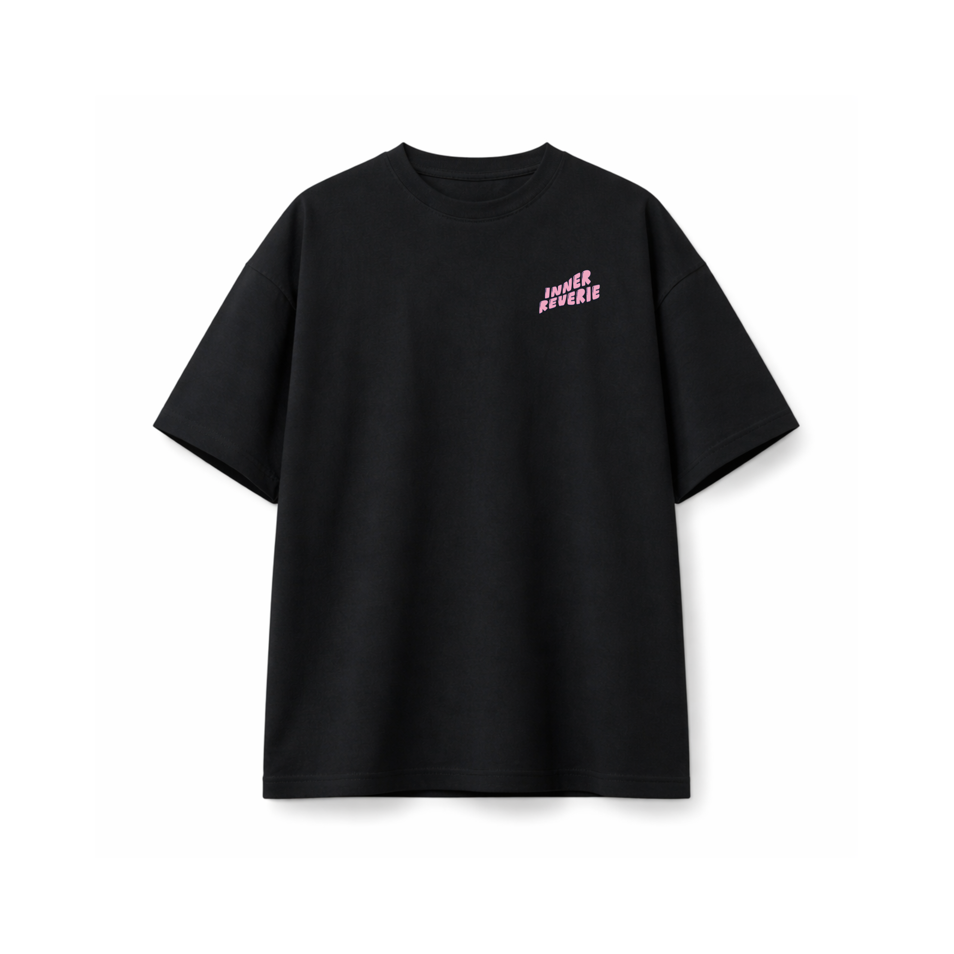 "Even The Sky Is Not The Limit" Floral Graphic Oversized T-Shirt - Black